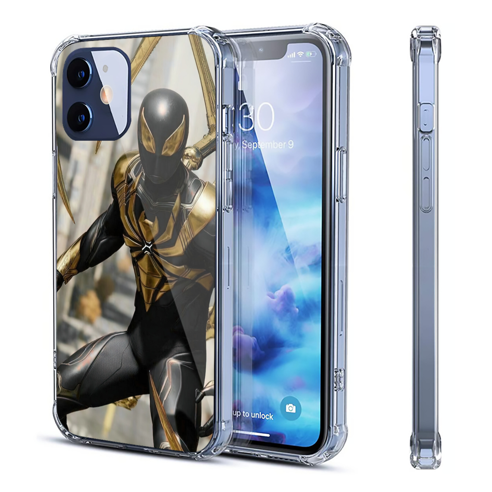 （画像用） Spider Man スパイダーマン 【iPhone 12シリーズ対応】透明スマホケース（クリアソフトケース）